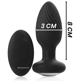 BLACKandSILVER - TÉLÉCOMMANDE DU ROTATEUR ANAL EN SILICONE WELLS PLUG