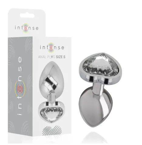 INTENSE - WHITE HEART ALUMINIUM METALL ANAL PLUG GRÖSSE S