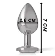 INTENSE - PLUG ANAL METAL ALUMINIO CORAZÓN BLANCO TALLA S INTENSE - PLUG ANAL METAL ALUMINIO CORAZÓN BLANCO TALLA S