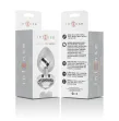 INTENSE - WHITE HEART ALUMINUM METAL ANAL PLUG SIZE S INTENSE - WHITE HEART ALUMINUM METAL ANAL PLUG SIZE S