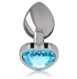 INTENSE - PLUG ANAL MÉTAL ALUMINIUM COEUR BLEU TAILLE M