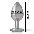 INTENSE - PLUG ANALE IN METALLO ALLUMINIO CUORE BLU TAGLIA M INTENSE - PLUG ANALE IN METALLO ALLUMINIO CUORE BLU TAGLIA M