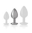 INTENSE - PLUG ANAL METAL ALUMINIO CORAZÓN BLANCO TALLA M INTENSE - PLUG ANAL METAL ALUMINIO CORAZÓN BLANCO TALLA M
