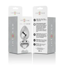INTENSE - PLUG ANAL METAL ALUMINIO CORAZÓN BLANCO TALLA M