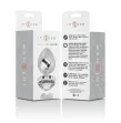 INTENSE - ALUMINUM METAL ANAL PLUG WHITE HEART SIZE M INTENSE - ALUMINUM METAL ANAL PLUG WHITE HEART SIZE M