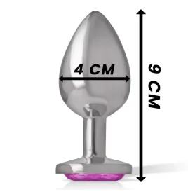 INTENSE - ALUMINUM METAL ANAL PLUG PINK HEART SIZE L
