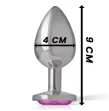 INTENSE - ALUMINUM METAL ANAL PLUG PINK HEART SIZE L INTENSE - ALUMINUM METAL ANAL PLUG PINK HEART SIZE L