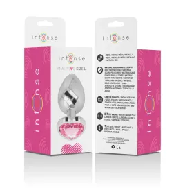 INTENSE - ALUMINUM METAL ANAL PLUG PINK HEART SIZE L