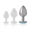 INTENSE - PLUG ANALE IN METALLO ALLUMINIO CUORE BLU TAGLIA L INTENSE - PLUG ANALE IN METALLO ALLUMINIO CUORE BLU TAGLIA L