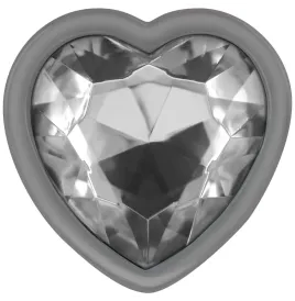 INTENSE - ANAL PLUG METAL ALUMINUM WHITE HEART SIZE L