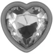 INTENSE - ANAL PLUG METAL ALUMINUM WHITE HEART SIZE L INTENSE - ANAL PLUG METAL ALUMINUM WHITE HEART SIZE L