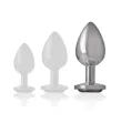 INTENSE - PLUG ANALE METALLO ALLUMINIO BIANCO CUORE TAGLIA L INTENSE - PLUG ANALE METALLO ALLUMINIO BIANCO CUORE TAGLIA L