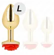 KINK - PLUG ANAL GOLD ROSE RED SIZE L