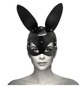 COQUETTE CHIC DESIRE - MASCHERA VEGANA IN PELLE CON ORECCHIE DI CONIGLIO
