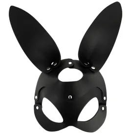 COQUETTE CHIC DESIRE - MASCHERA VEGANA IN PELLE CON ORECCHIE DI CONIGLIO