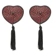 COQUETTE CHIC DESIRE - NIPPLE COVERS HEART BLACK - RED COQUETTE CHIC DESIRE - NIPPLE COVERS HEART BLACK - RED