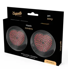 COQUETTE CHIC DESIRE - CUBRE PEZONES ROJO - NEGRO
