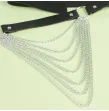 SUBBLIME - CINTURA CON CATENA IN PELLE NERA TAGLIA UNICA SUBBLIME - CINTURA CON CATENA IN PELLE NERA TAGLIA UNICA