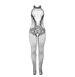 SUBBLIME - 951801 BODYSTOCKING CROTCHLESS DE REJILLA Y ENCAJE CON CUELLO ALTO NEGRO TALLA ÚNICA SUBBLIME - 951801 BODYSTOCKING CROTCHLESS DE REJILLA Y ENCAJE CON CUELLO ALTO NEGRO TALLA ÚNICA