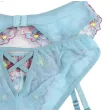 SUBBLIME - 954116 BH HÖSCHEN MIT STRUMPFGÜRTEL BLUMENDESIGN BLAU L-XL SUBBLIME - 954116 BH HÖSCHEN MIT STRUMPFGÜRTEL BLUMENDESIGN BLAU L-XL