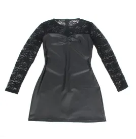 SUBBLIME - 955595 VESTIDO DE MANGA LARGA CON ENCAJE NEGRO S-M