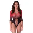 PASSION - BS118 BODYSTOCKING IN RETE NERA E ROSSA PASSION - BS118 BODYSTOCKING IN RETE NERA E ROSSA