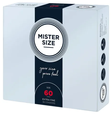 MISTER SIZE - CONDOM SIZE XL 60 MM (36 UNITS)