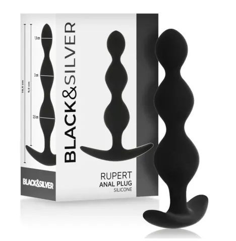 BLACKandSILVER - CHAÎNE À BILLES ANAL RUPERT 10 CM