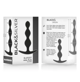 BLACKandSILVER - CHAÎNE À BILLES ANAL RUPERT 10 CM