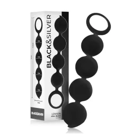 BLACKandSILVER - CHAPELET ANAL LENNON 4 SPHÈRES SILICONE 15 CM
