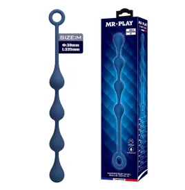 MR PLAY - BLUE SILICONE ANAL BEADS SIZE M 33 CM