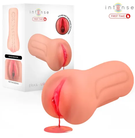 INTENSE FIRST TIME - ERIKA VIRGIN MASTURBATOR WITH BLEEDING