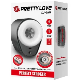 PRETTY LOVE - DJ GIRL MALE MASTURBATOR WITH VIBRATION 5 SETTINGS NEGRO