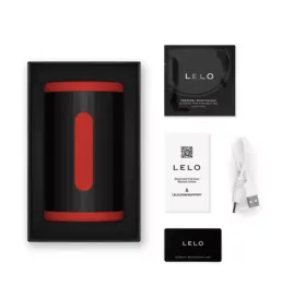 LELO - F2S DOUBLE SONIC STROKER MÂLE AVEC DOUBLE STIMULATION SONIQUE ROUGE