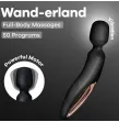 SATISFYER - WAND ERLAND VIBRATING MASSAGER BLACK SATISFYER - WAND ERLAND VIBRATING MASSAGER BLACK