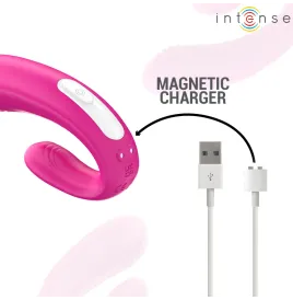 INTENSE - JANET DUAL STIMOLATORE E VIBRATORE A FORMA DI U CON TELECOMANDO ROSA