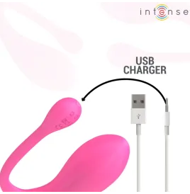 INTENSE - JANICE U VIBRATORE DOPPIA STIMOLAZIONE 10 VIBRAZIONI ROSA TELECOMANDO