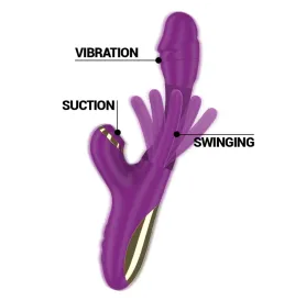 INTENSE - ATENEO VIBRATEUR MULTIFONCTION RECHARGEABLE 7 VIBRATIONS AVEC LANGUE OSCILLANTE ET ASPIRATION VIOLETTE
