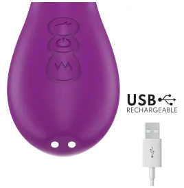 INTENSE - ATENEO RECHARGEABLE MULTIFUNCTION VIBRATOR 7 VIBRATIONS WITH OSCILLATING TONGUE AND PURPLE SUCTION