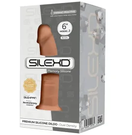 SILEXD - MODELO 2 PENE REALÍSTICO SILICONA PREMIUM SILEXPAN CARAMELO 15.4 CM