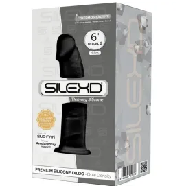 SILEXD - MODEL 2 REALISTIC PENIS PREMIUM SILEXPAN SILICONE BLACK 15 CM