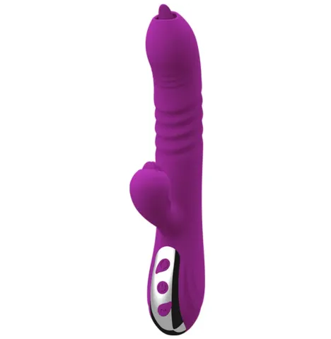 ARMONY - FAIRY VIBRATORE MULTIFUNZIONE DOPPIA LINGUA VIOLA EFFETTO CALORE