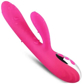 ARMONY - VIBRATEUR and STIMULATEUR FLEXIBLE EFFET CHALEUR FUCHSIA