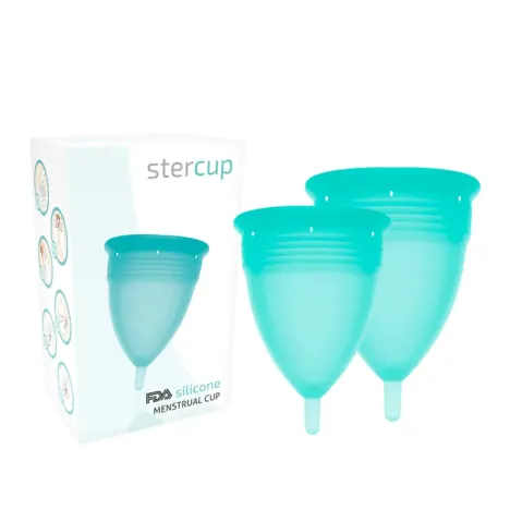STERCUP - PACK COPA MENSTRUAL SILICONA FDA TALLA S L AQUAMARINA