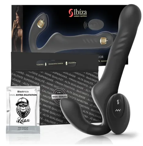 IBIZA - VIBRATORE SENZA CINGHIA CON TELECOMANDO UP and DOWN