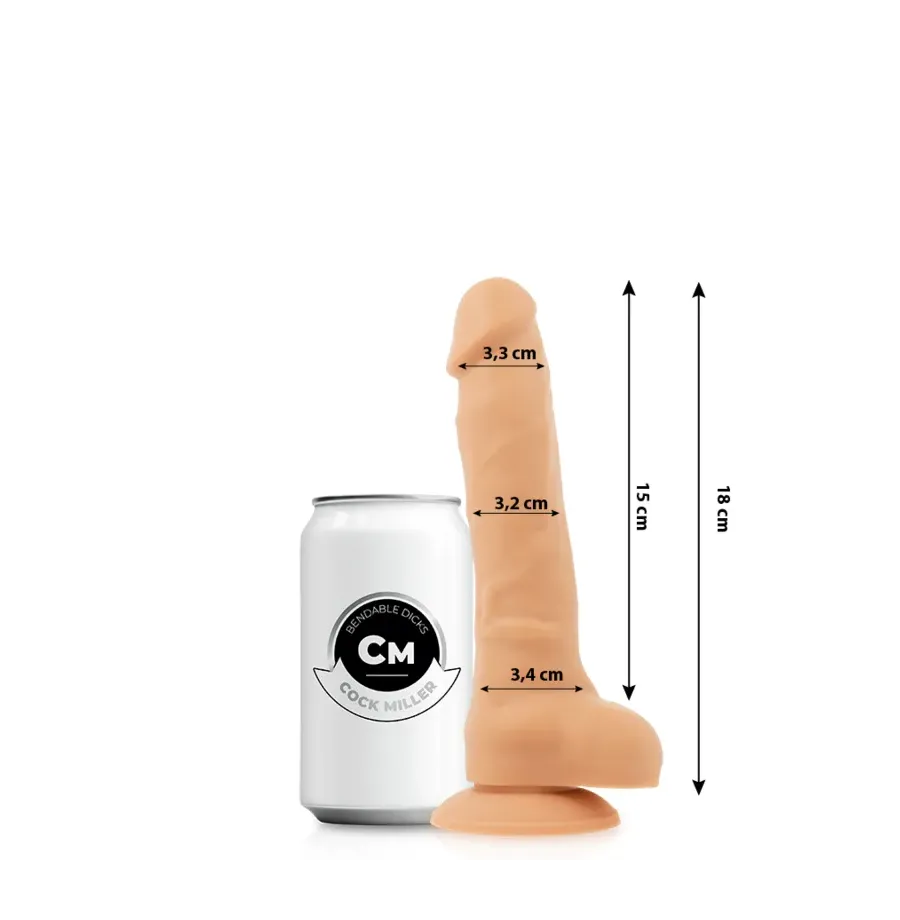 COCK MILLER - GODE RÉALISTE SILICONE DENSITÉ ARTICULABLE CHAIR 18 CM