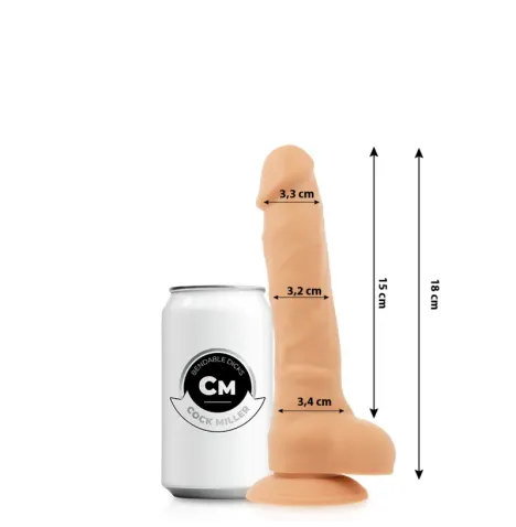COCK MILLER - DILDO REALISTICO IN SILICONE DENSITÀ ARTICOLABILE FLESH 18 CM