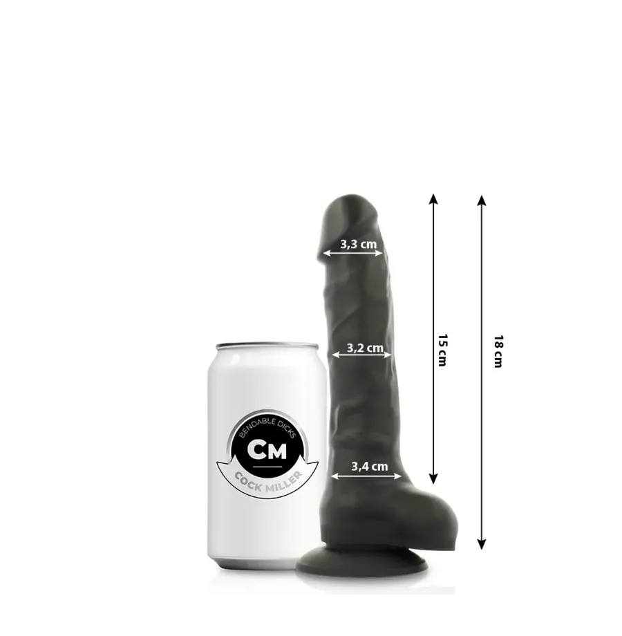 COCK MILLER - DILDO REALISTISCHES SILIKON DICHTE ARTIKULIERBAR SCHWARZ 18 CM COCK MILLER - DILDO REALISTISCHES SILIKON DICHTE ARTIKULIERBAR SCHWARZ 18 CM