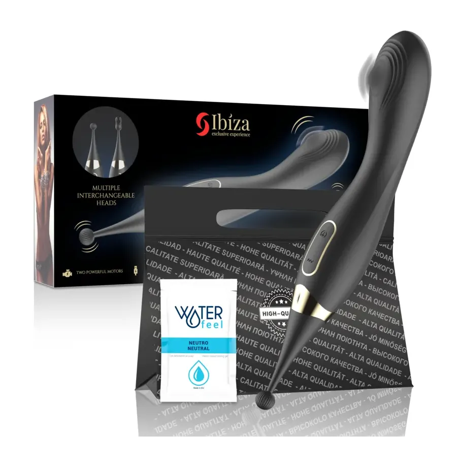 IBIZA - INTERCHANGEABLE CLITORAL STIMULATOR AND PULSATION G SPOT VIBRATOR IBIZA - INTERCHANGEABLE CLITORAL STIMULATOR AND PULSATION G SPOT VIBRATOR