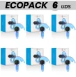 ECOPACK 6 UDS - INTENSE FRY ANILLO VIBRADOR AZUL